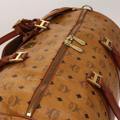 MCM Visetos Handbag Canvas and Leather