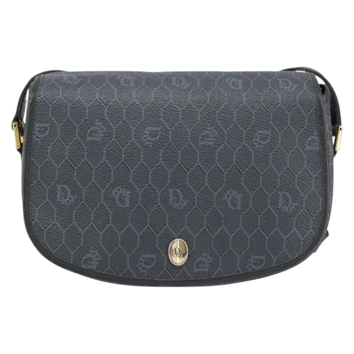 Christian Dior Vintage Honeycomb Shoulder Bag Canvas