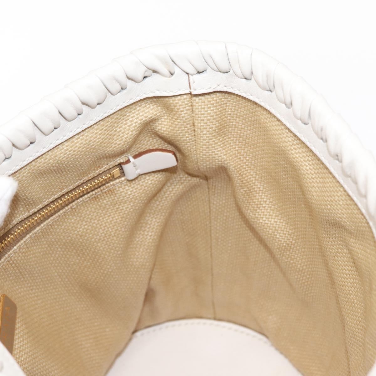 Prada Bucket Bag Woven Raffia with Leather