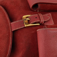 Gucci Vintage Bamboo Backpack Suede