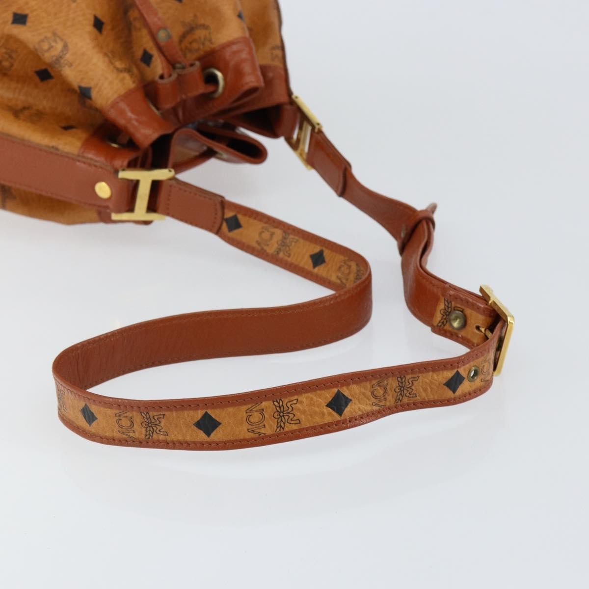 MCM Drawstring Shoulder Bag Leather