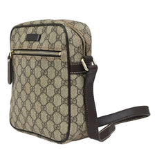 Gucci Front Zip Messenger GG Coated Canvas