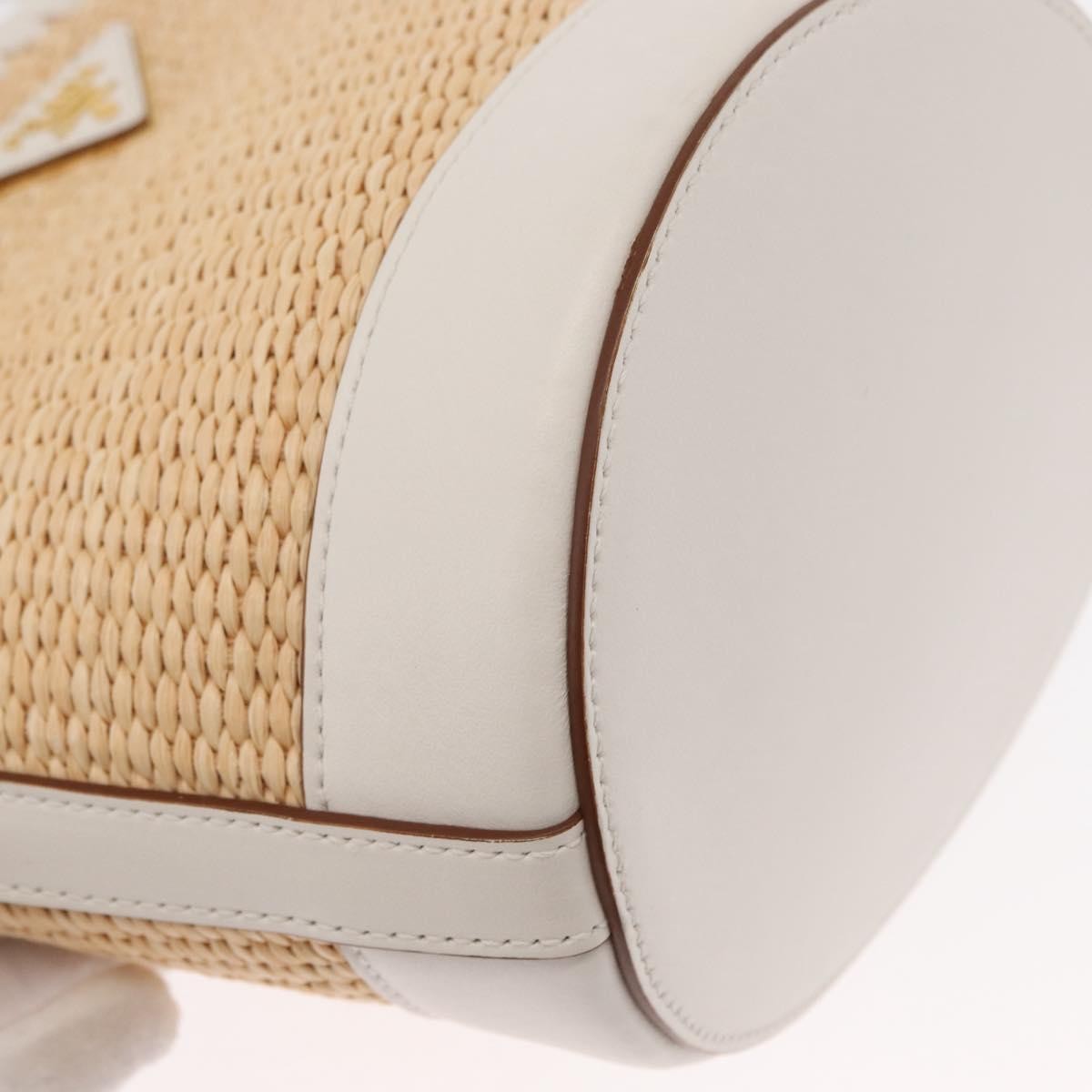 Prada Bucket Bag Woven Raffia with Leather