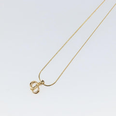 Christian Dior CD Pendant Necklace Gold-plated