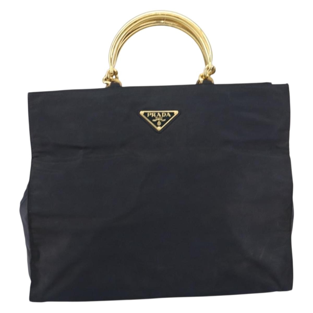 Prada Metal Handles Tote Tessuto