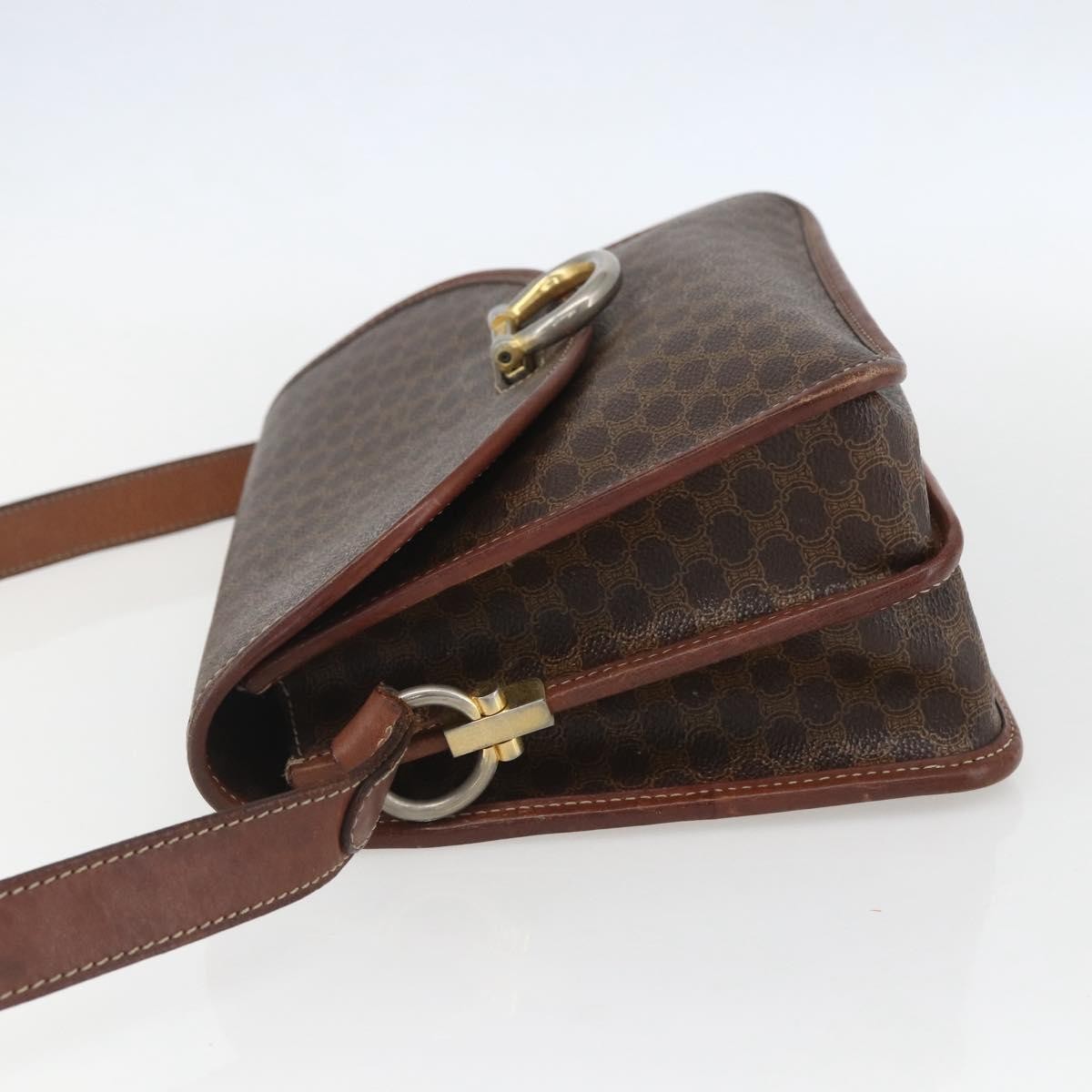 Celine Vintage Macadam Shoulder Bag Canvas