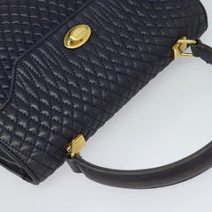Bally Vintage Flap Handbag Quilted Leather