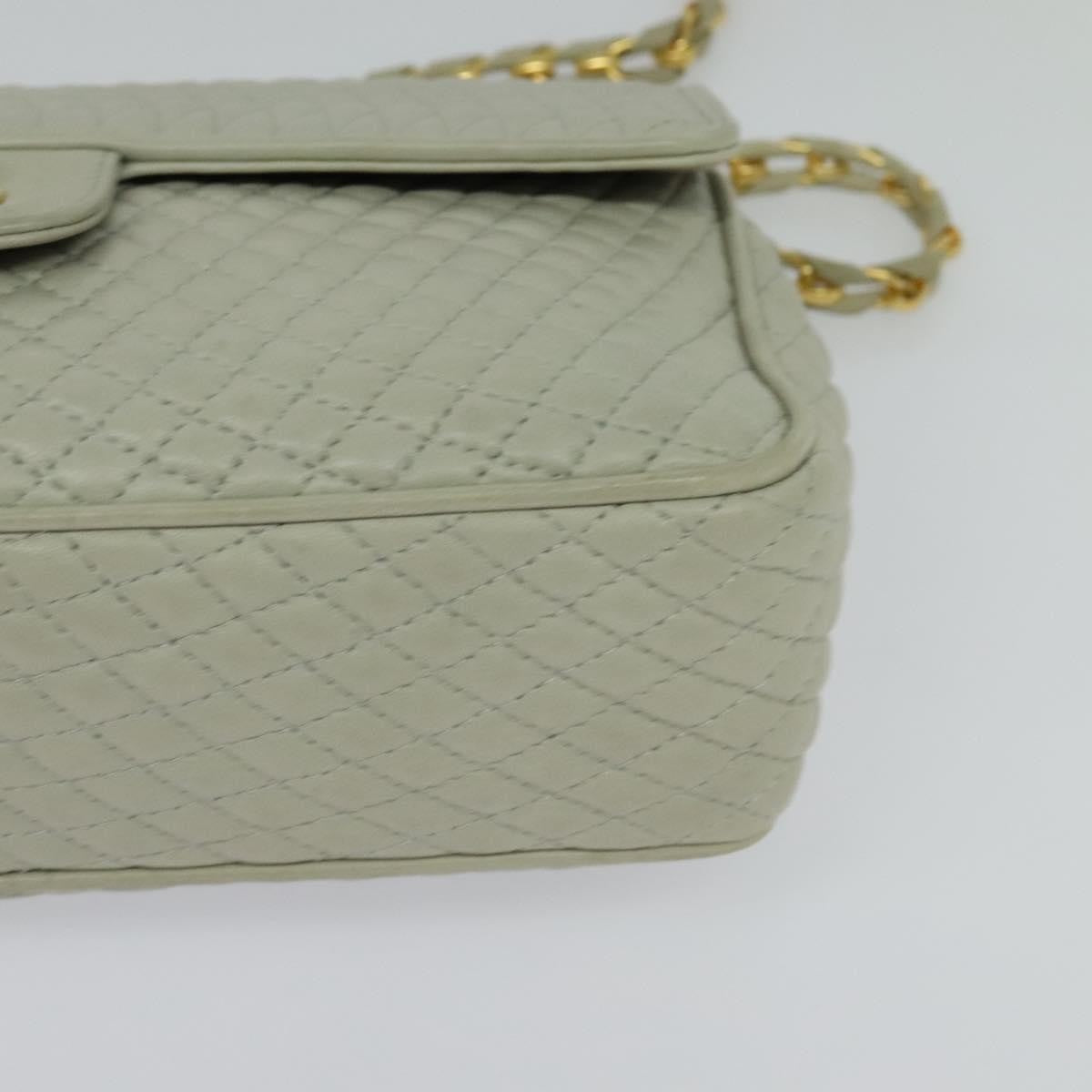 Bally Vintage Chain Shoulder Bag Quilted Leather
