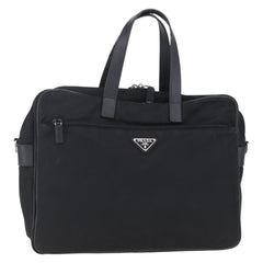 Prada Convertible Front Zip Briefcase Tessuto with Saffiano Leather