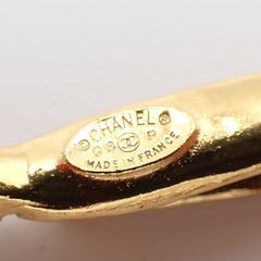 Chanel Feather CC Pendant Necklace Metal with Faux Pearl and Crystal