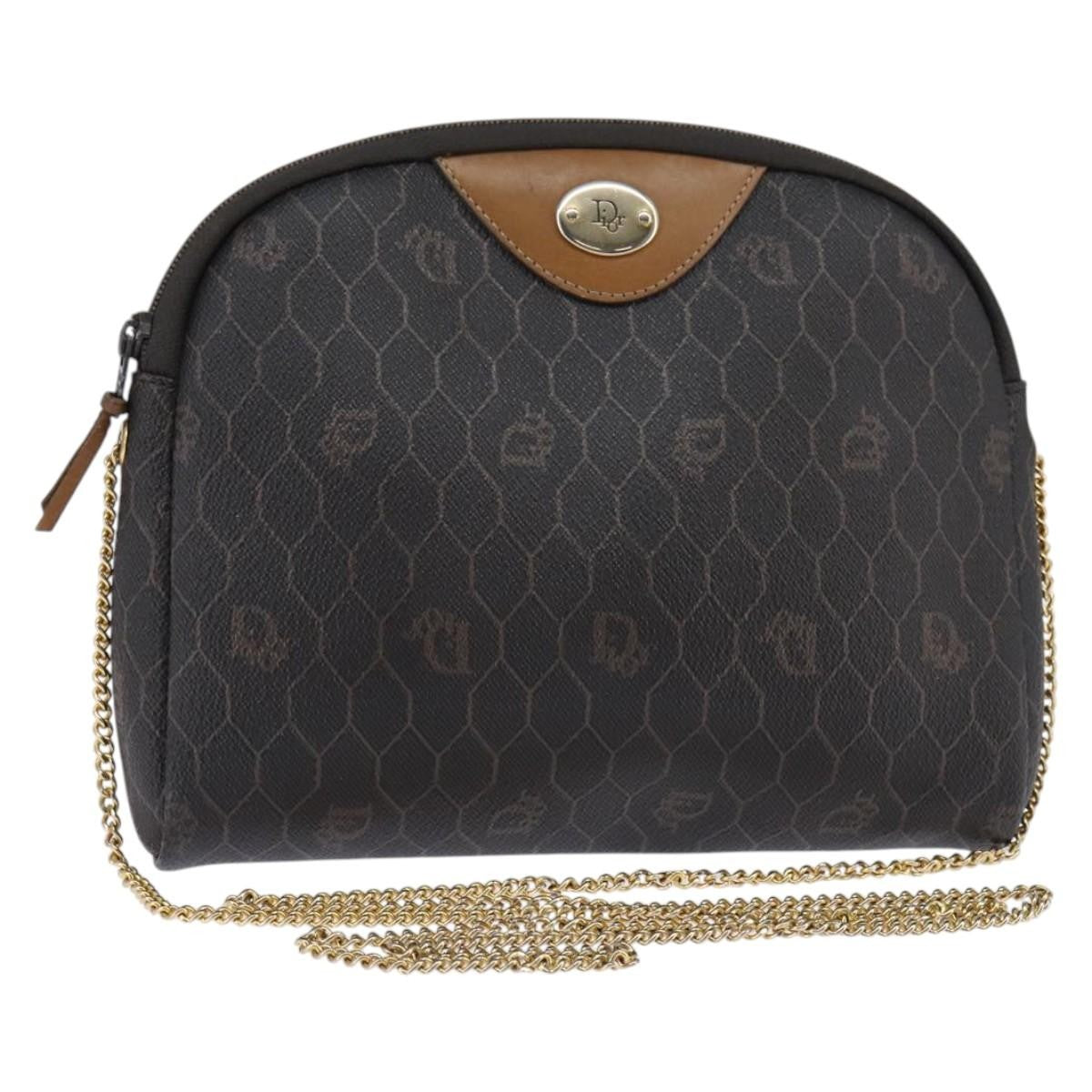 Christian Dior Vintage Honeycomb chain Canvas
