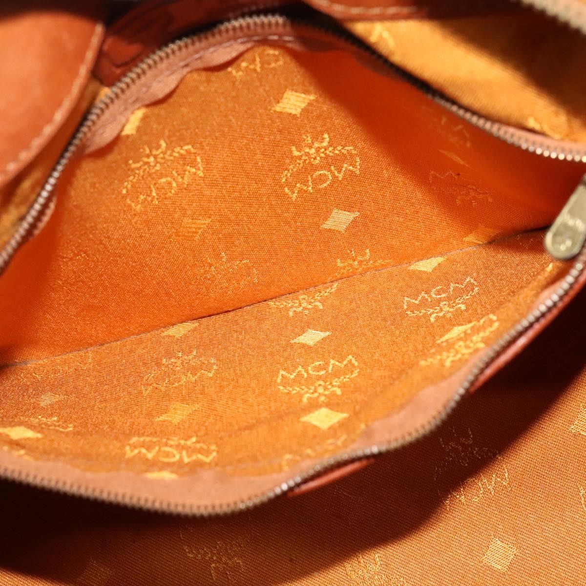 MCM Visetos Handbag Canvas and Leather