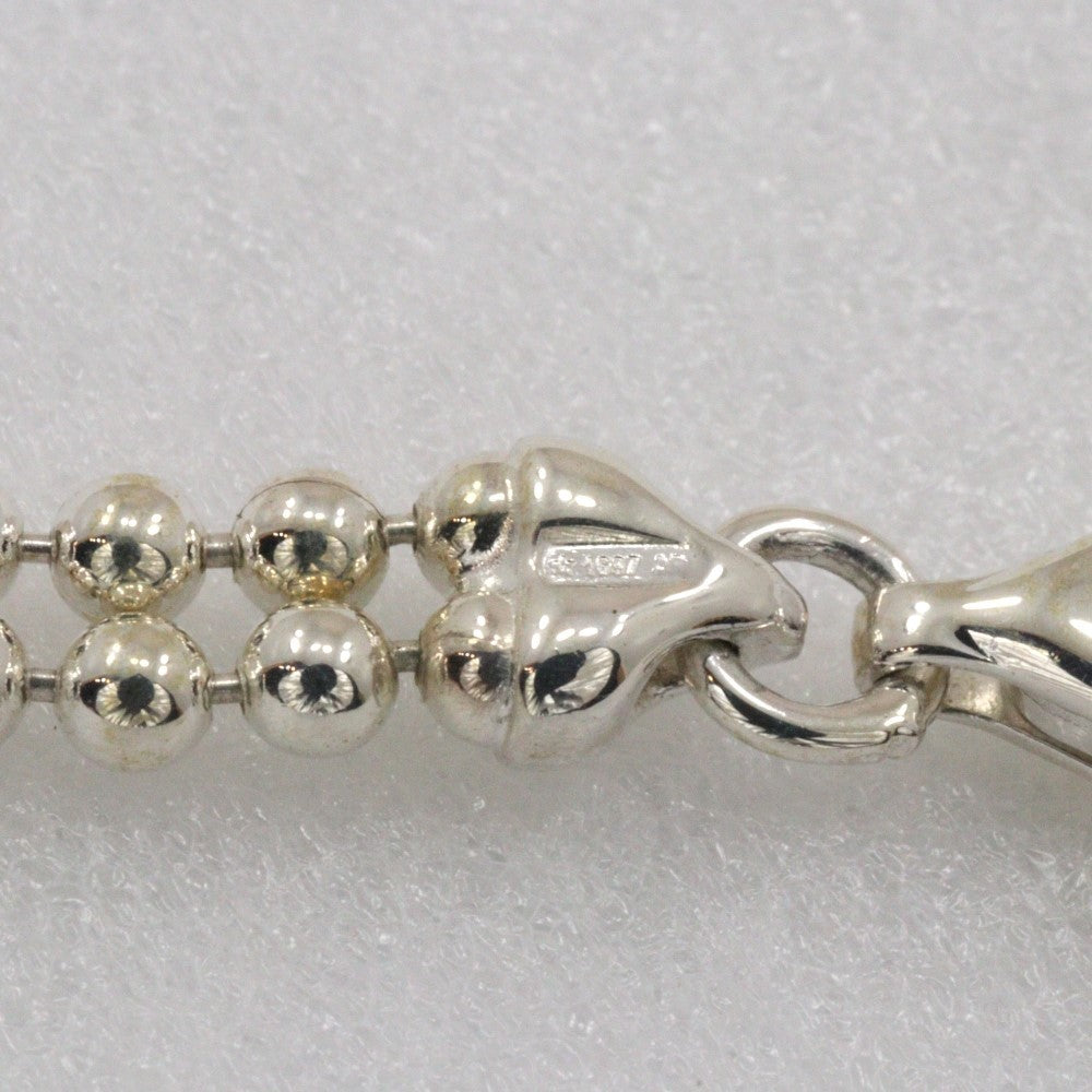 Gucci Logo Bar Double Ball Necklace Silver 925