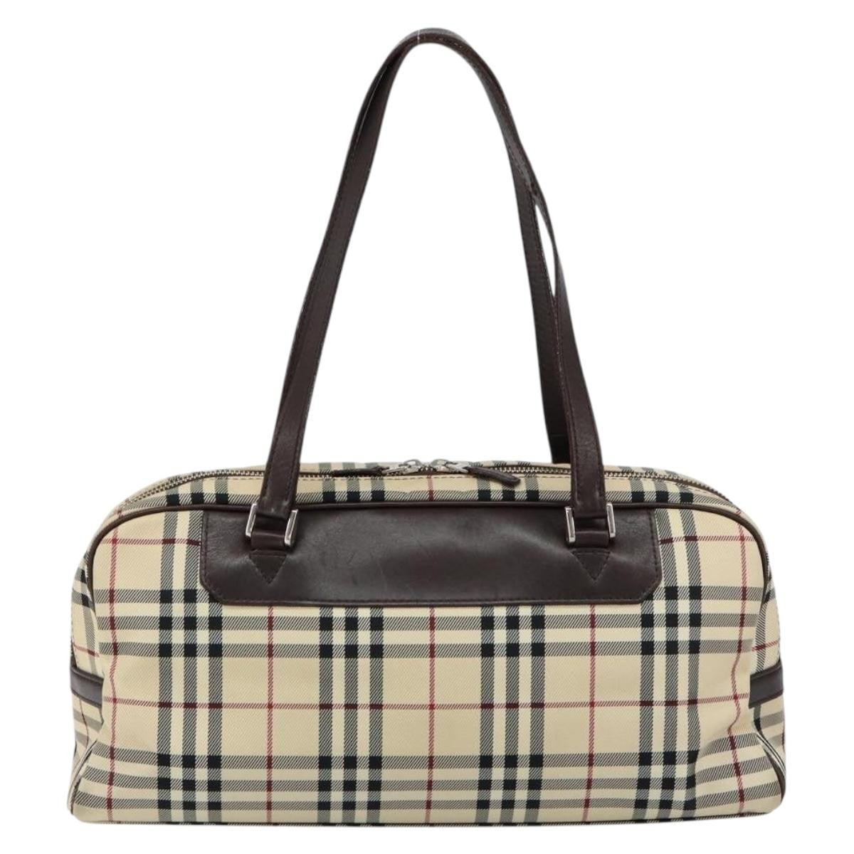 Burberry Nova Check Tote Canvas and Leather