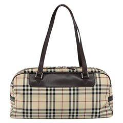 Burberry Nova Check Tote Canvas and Leather
