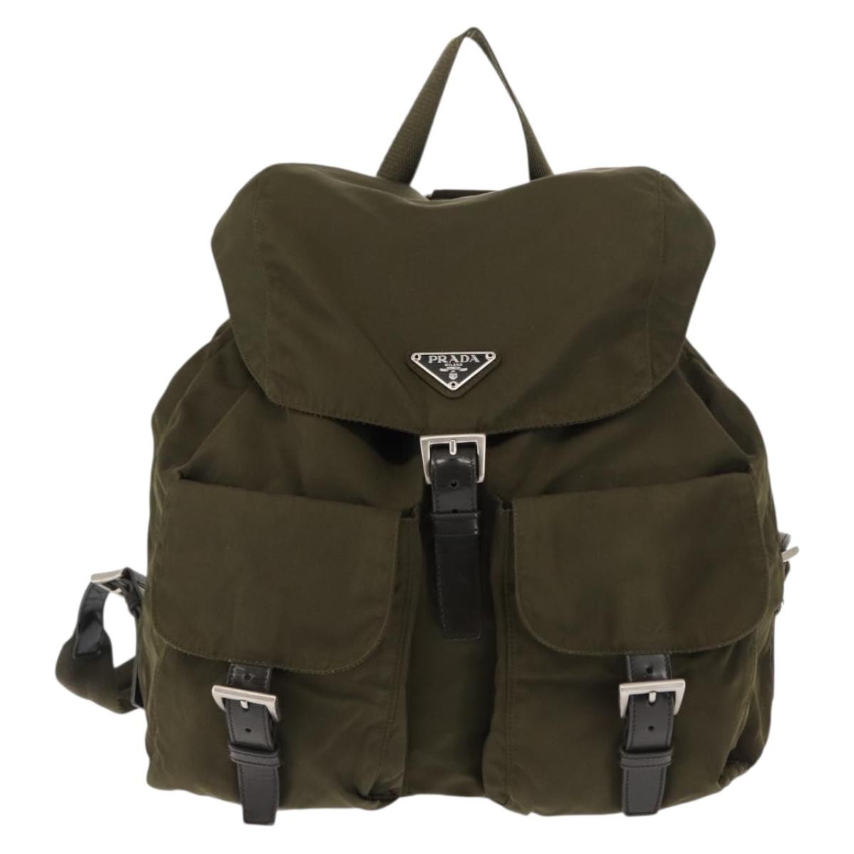 Prada Double Front Pocket Backpack Tessuto