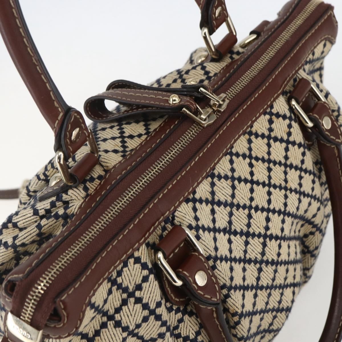 Gucci Sukey Top Handle Satchel Diamante Canvas