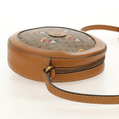 Gucci Disney Mickey Mouse Round Shoulder Bag Printed Mini GG Coated Canvas