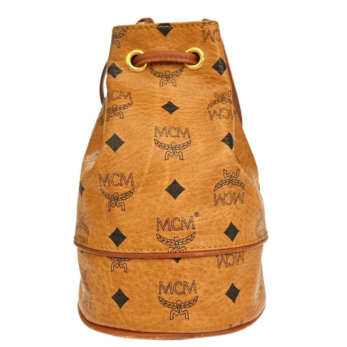 MCM Drawstring Shoulder Bag Leather