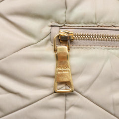 Prada Chain Front Zip Tote Quilted Tessuto