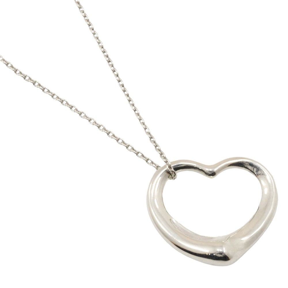 Tiffany & Co. Elsa Peretti Open Heart Pendant Necklace Sterling Silver