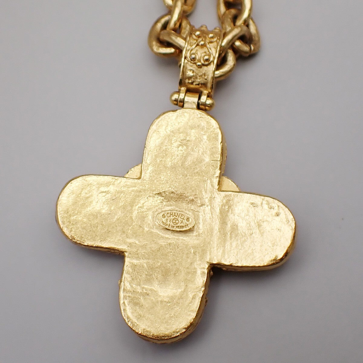 Chanel Vintage Triple CC Chain Necklace Metal