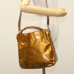 Gucci Vintage Bamboo Handle Bag Patent leather