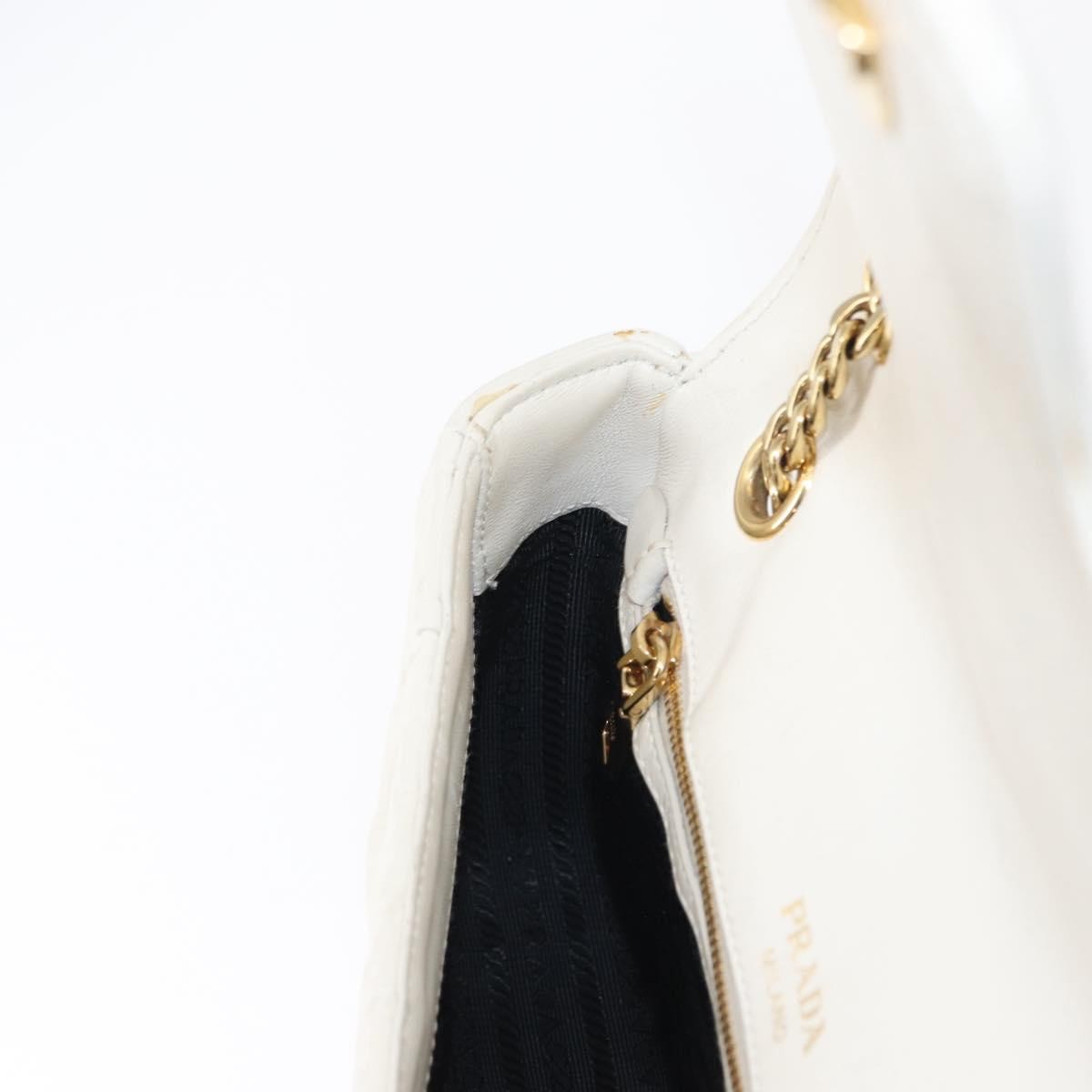 Prada Chain Flap Shoulder Bag Nappa Gaufre