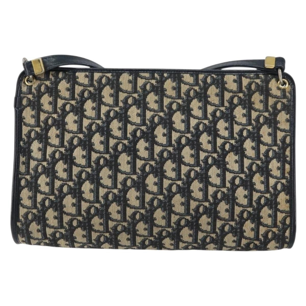 Christian Dior Vintage Trotter Shoulder Bag Canvas