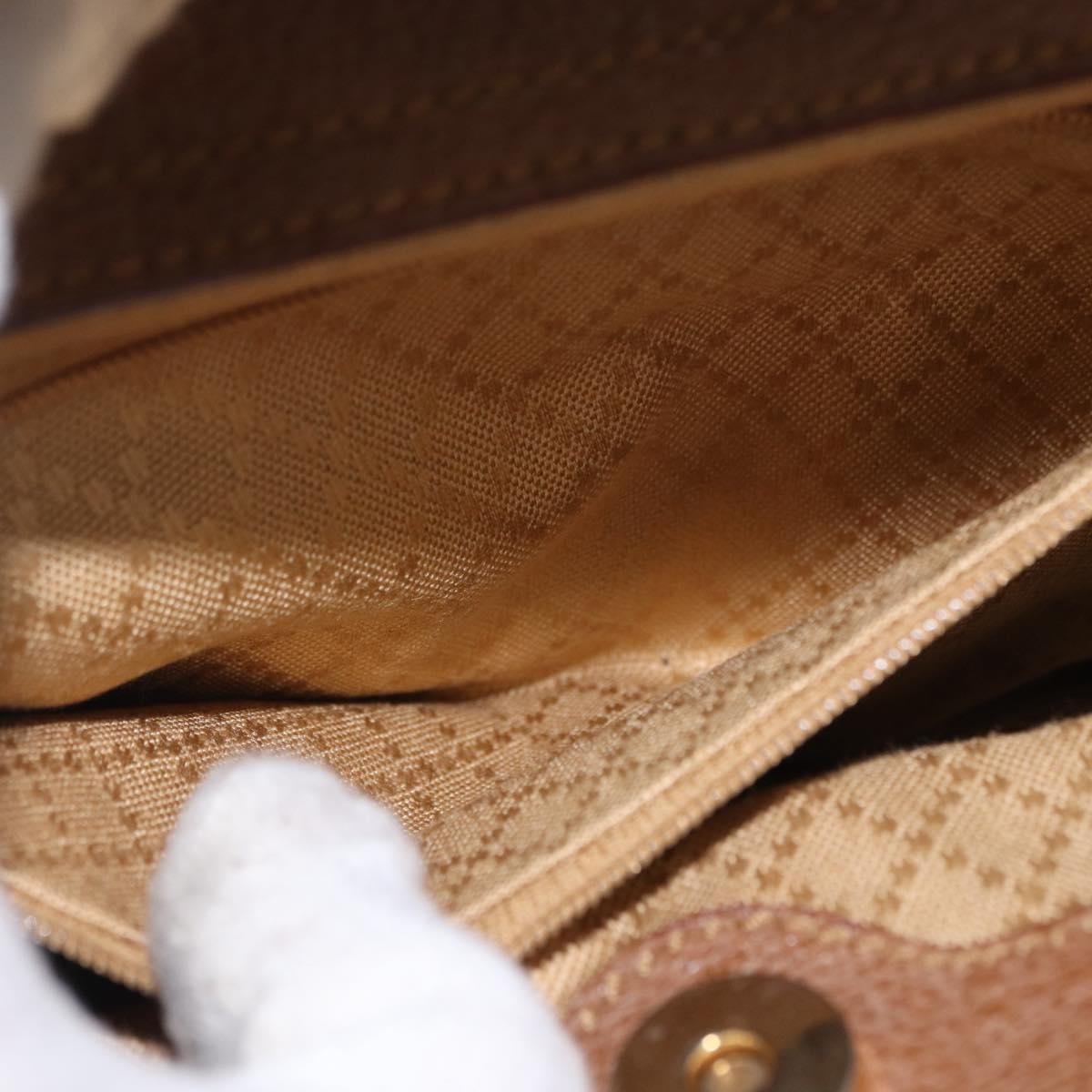 Gucci Vintage Bamboo Front Pocket Tote Suede