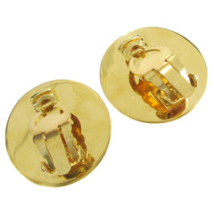 Chanel Round CC Turnlock Clip-On Earrings Metal