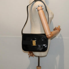 Salvatore Ferragamo Vala Shoulder Bag Patent Leather