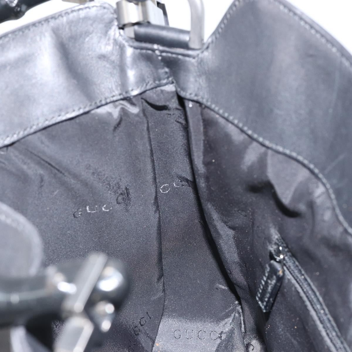 Gucci Vintage Bamboo Handle Open Hobo Leather