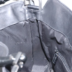 Gucci Vintage Bamboo Handle Open Hobo Leather