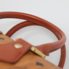 MCM Visetos Handbag Canvas and Leather