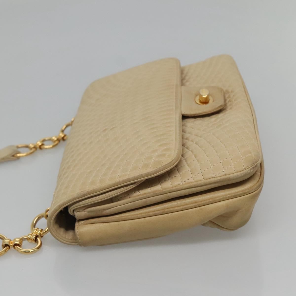 Bally Vintage Chain Shoulder Bag Quilted Leather