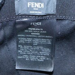 Fendi Logo Baseball Cap Zucca Canvas