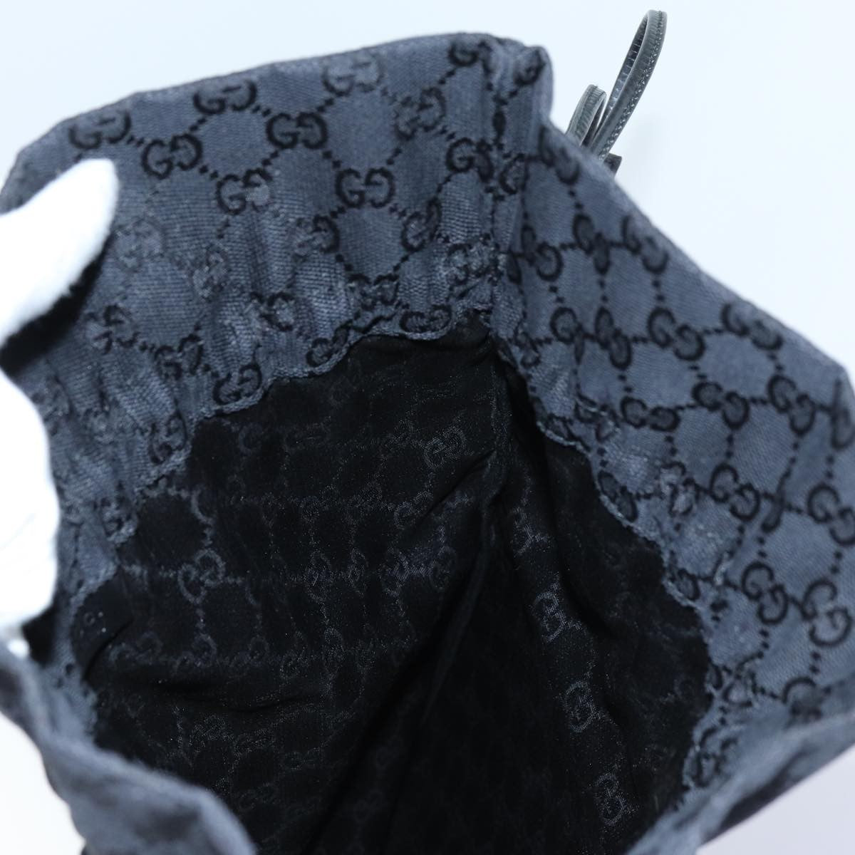 Gucci Vintage Web Drawstring Bucket Bag GG Coated Canvas