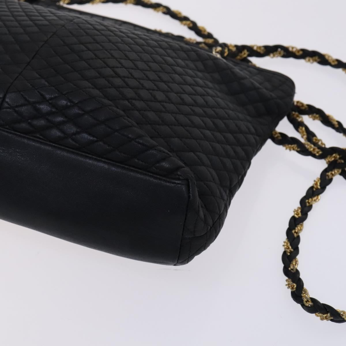 Bally Vintage Chain Shoulder Bag Quilted Leather