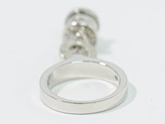 Bvlgari B.Zero1 Element Dangle Charm Ring 18K White Gold with Diamond