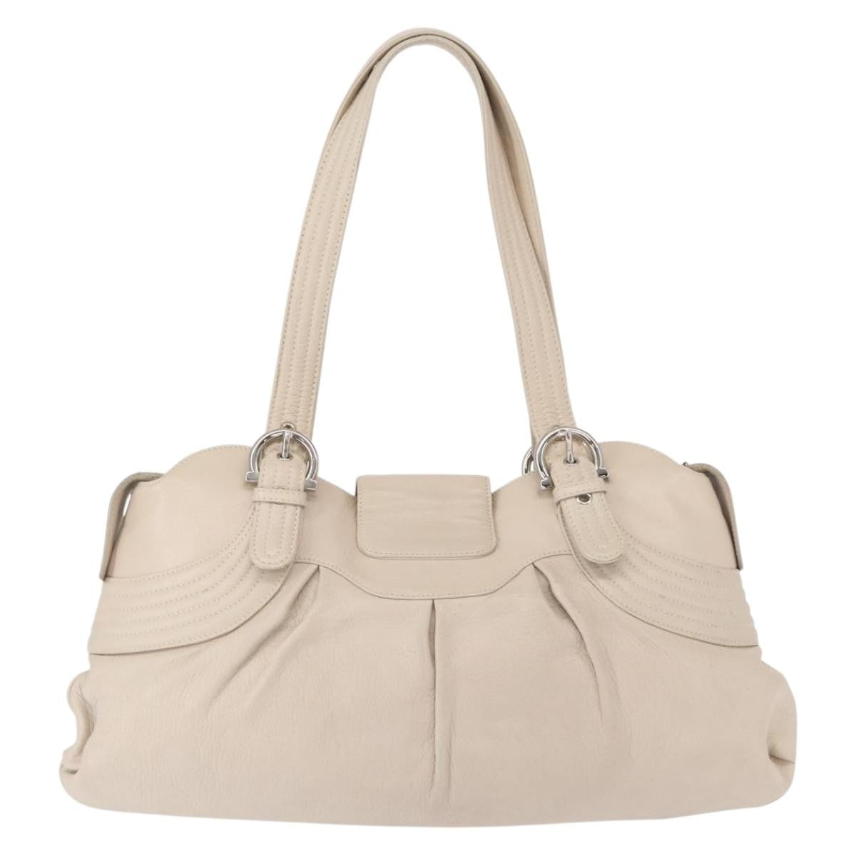 Salvatore Ferragamo Gancini Shoulder Bag Leather