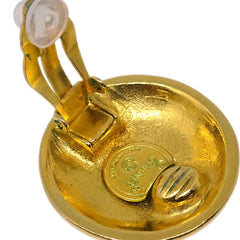Chanel CC Round Earrings Metal
