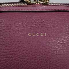 Gucci Lady Dollar Dome Satchel Leather