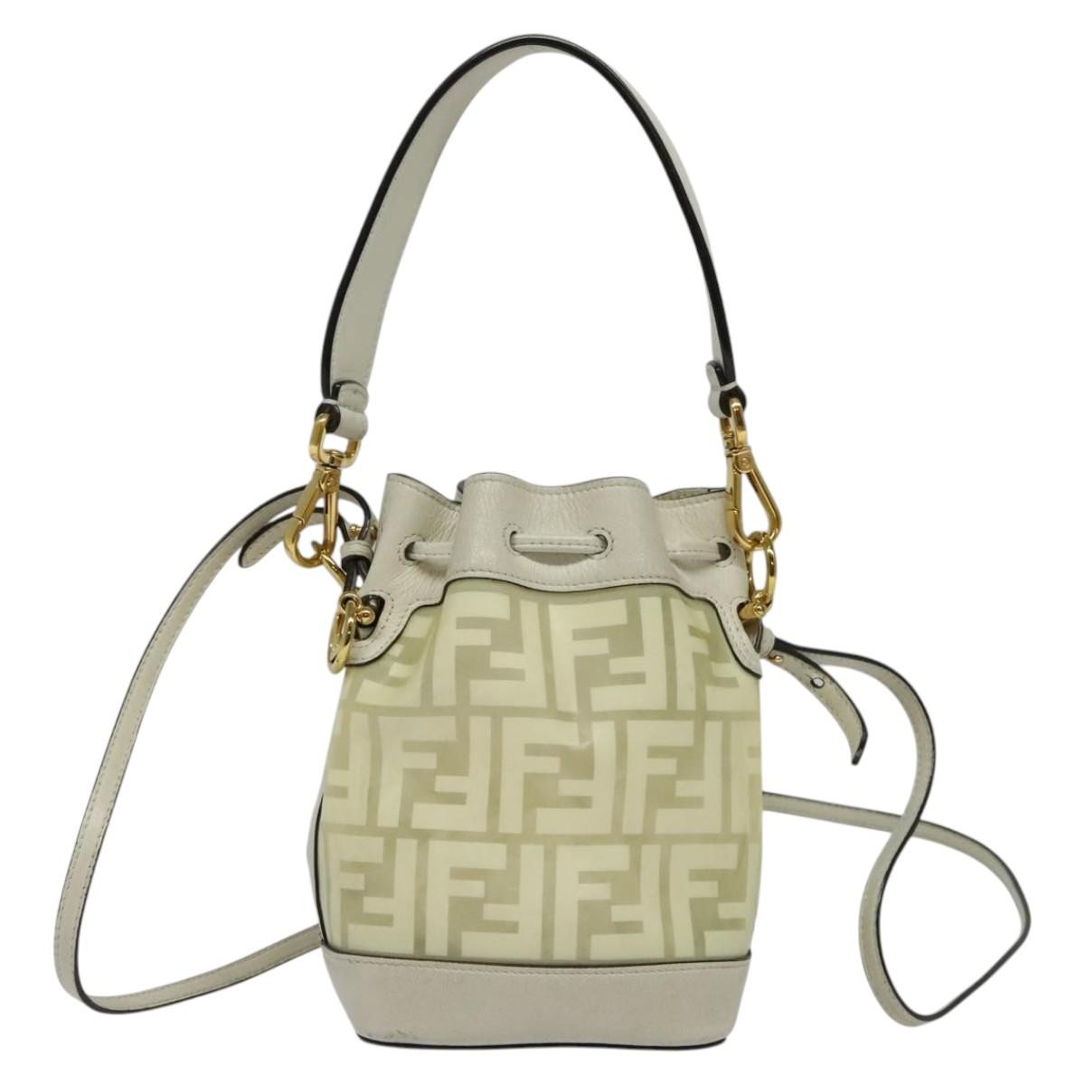 Fendi FF Logo Mon Tresor Bucket Bag Canvas