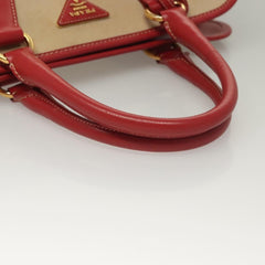 Prada Convertible Tote Canvas and Saffiano Leather