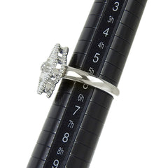 Van Cleef & Arpels Vintage Alhambra Ring 18K White Gold with Mother of Pearl and Diamond