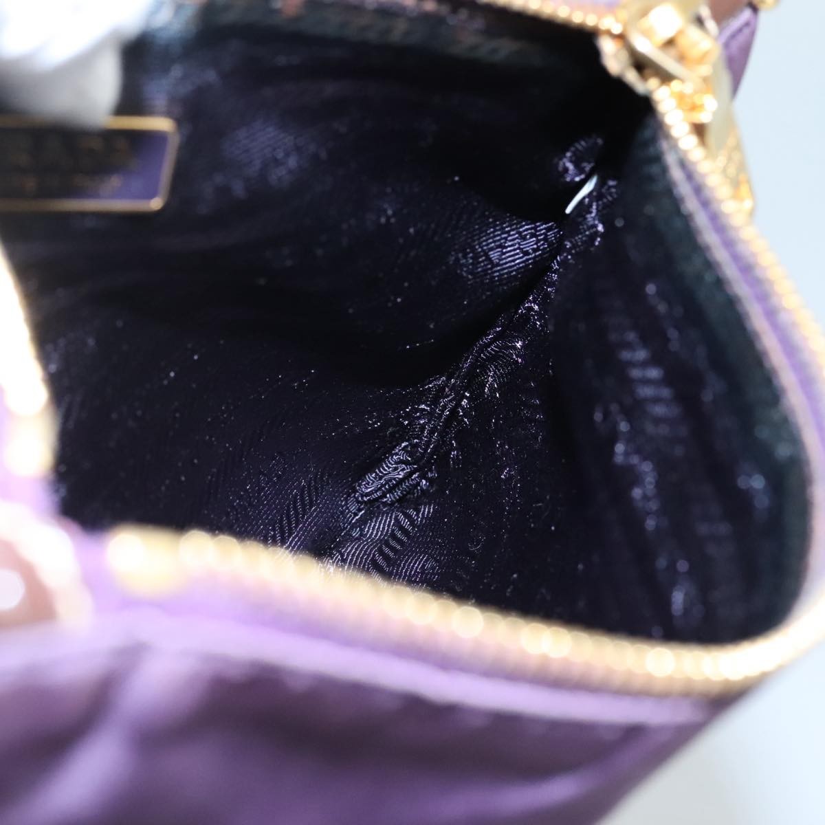 Prada Logo Zip Pouch Tessuto