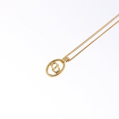 Christian Dior CD Pendant Necklace Gold-plated