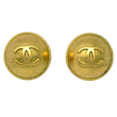 Chanel CC Round Earrings Metal