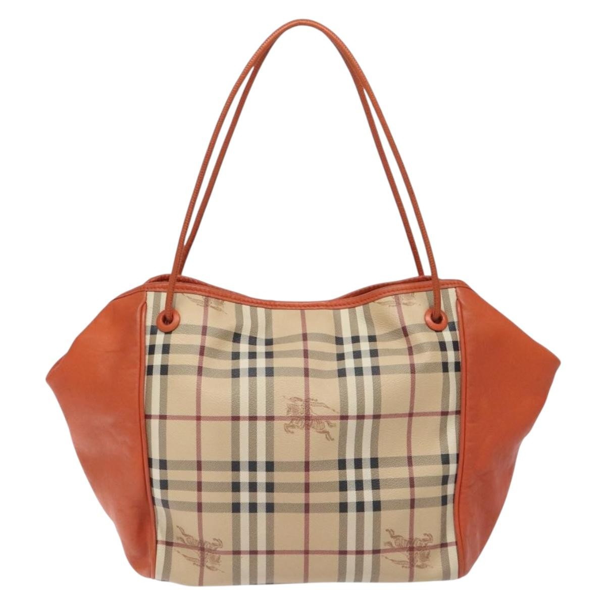 Burberry Canterbury Panels Tote Haymarket Coated Canvas and Leather